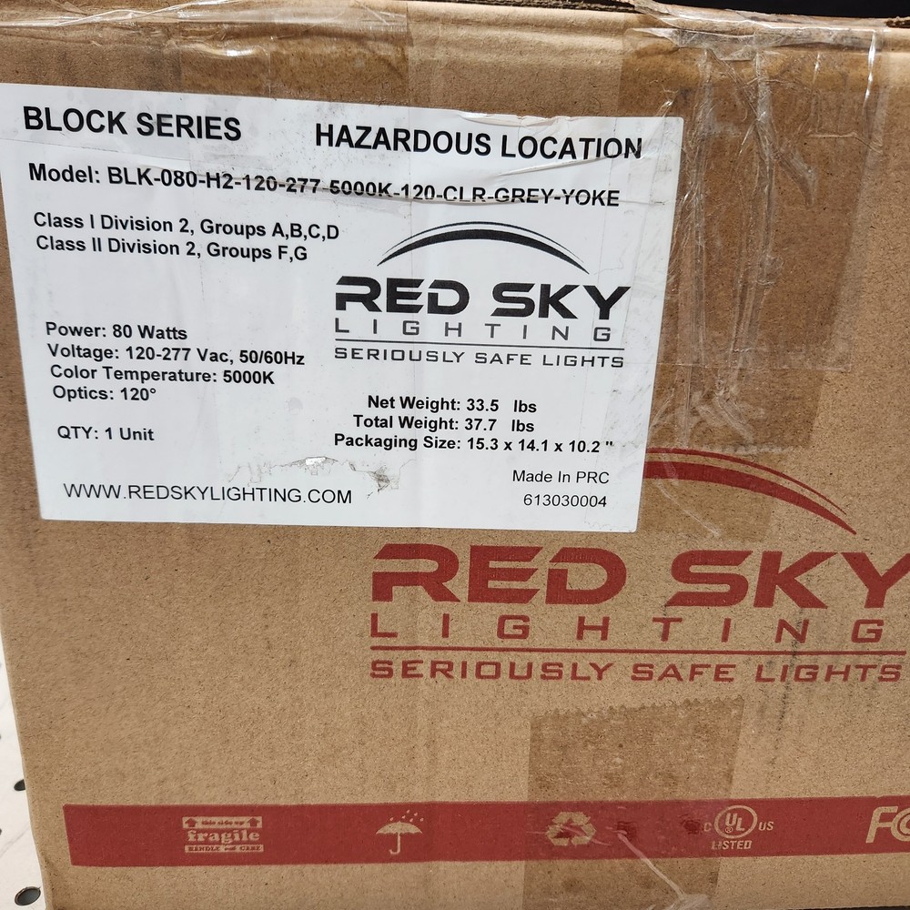 Red Sky H2 Block led light 80w 5000k hazardous location explosion proof
