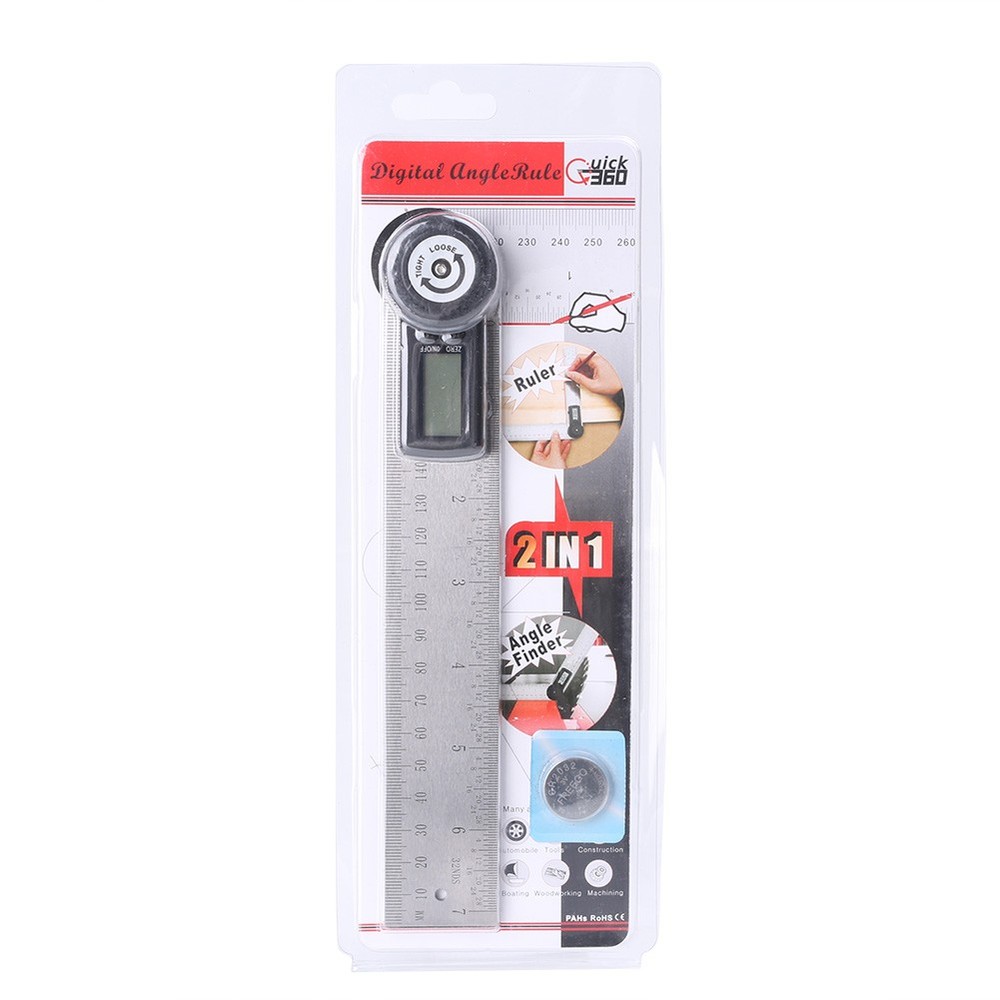 7" Electronic Protractor Digital Goniometer Angle Finder Miter Gauge Ruler
