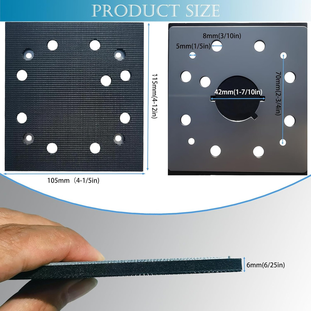 2 Pack Upgrade Hook and Loop Replacement Sander Pad for Dewalt DW411 D26441 DW41