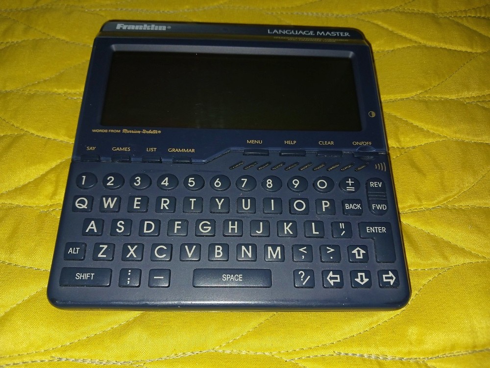 Franklin Language Master LM-6000 Speaking Dictionary Grammar Thesaurus - WORKS!!