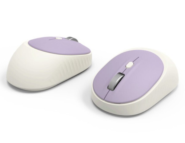 ABKO MELLO Multi-Pairing Noiseless Wireless Bluetooth Mouse (Lilac)