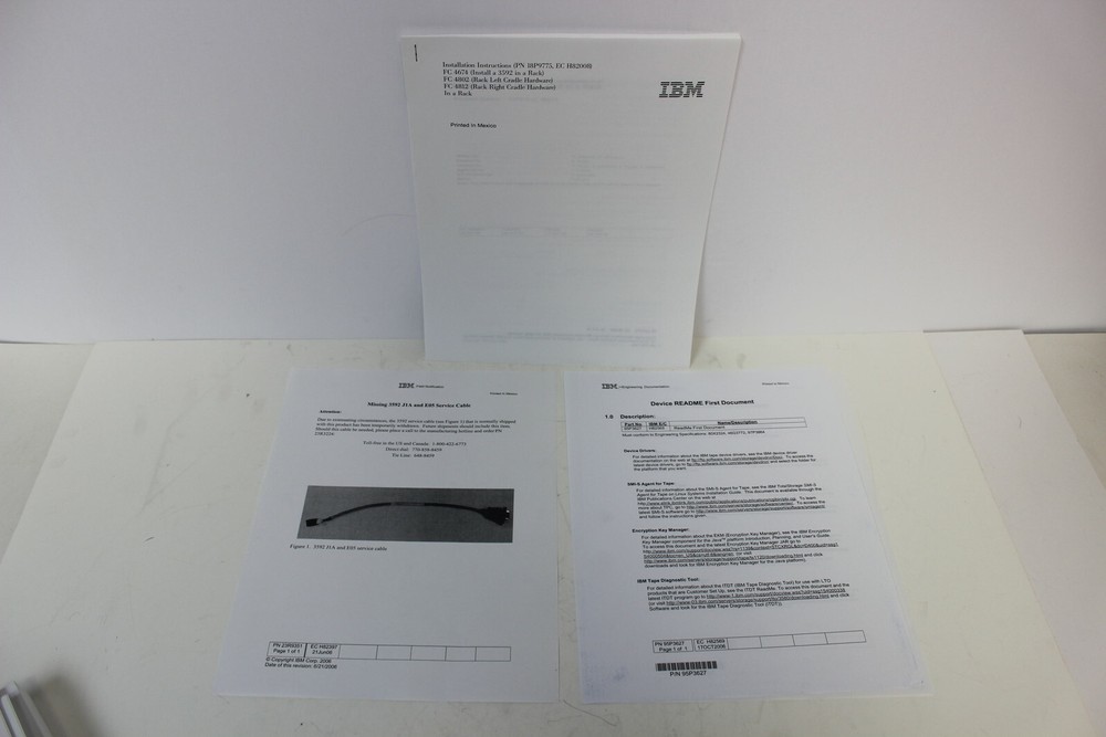 IBM TS1120 TAPE DRIVE MAINTENANCE INFORMATION 3592 MODEL J1A E05 OPERATOR GUIDE