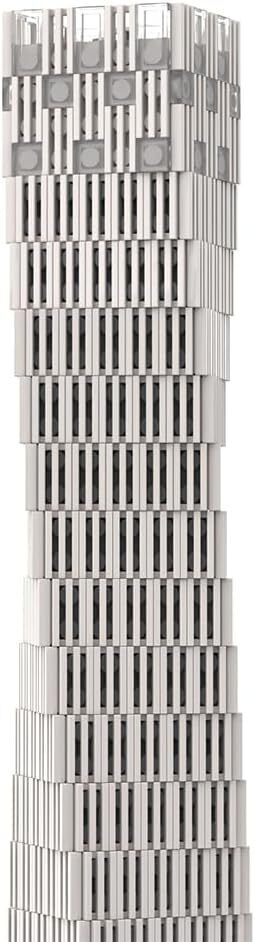 Cayan Infinity Tower Dubai Modular Building Blocks MOC Set Architecture Toy