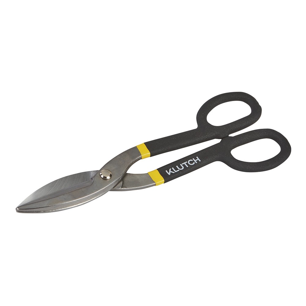 Klutch Straight-Pattern Snips, 12in.L, 3in. Cutting Edge