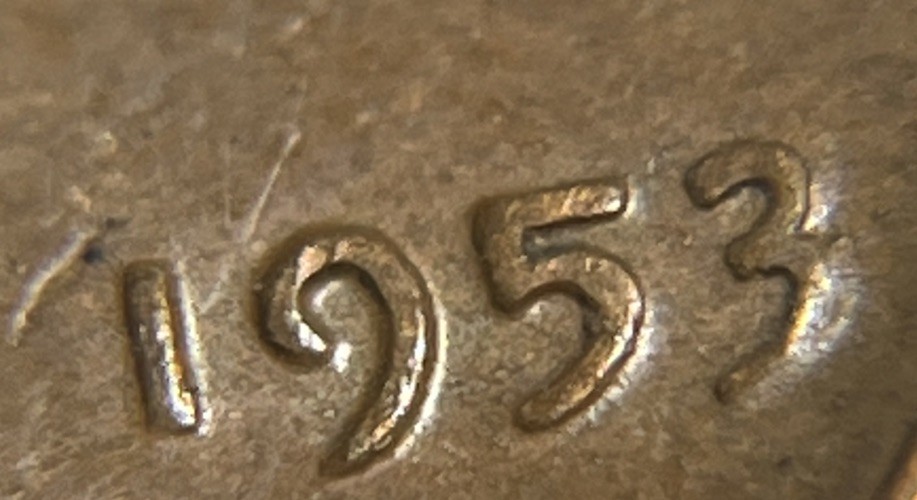1953 Wheat Penny Error DDO Doubling In Date