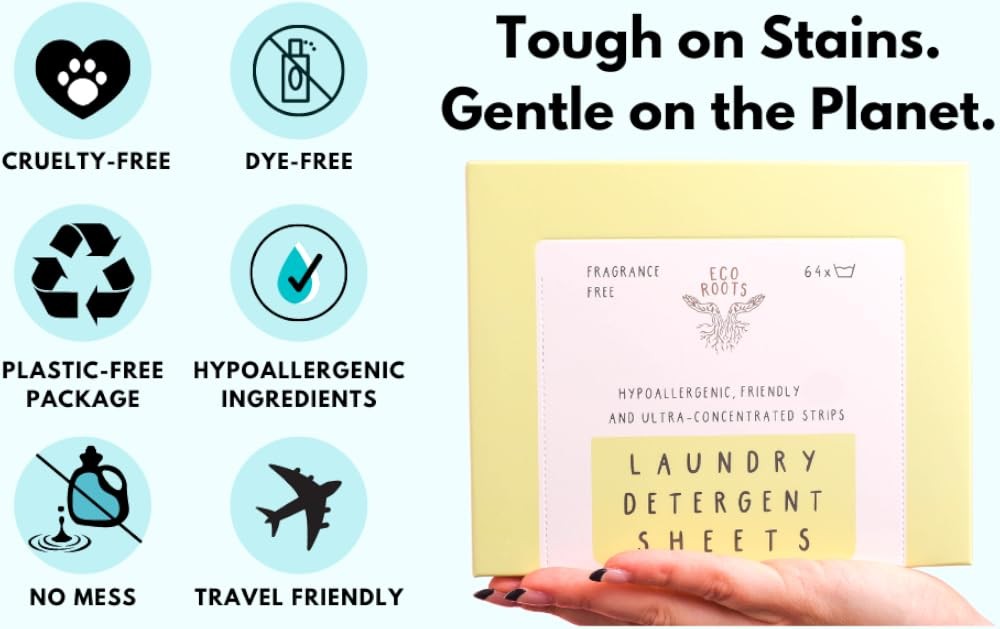 Laundry Deternt Sheets 64 loads | ECO FRIENDLY Unscented