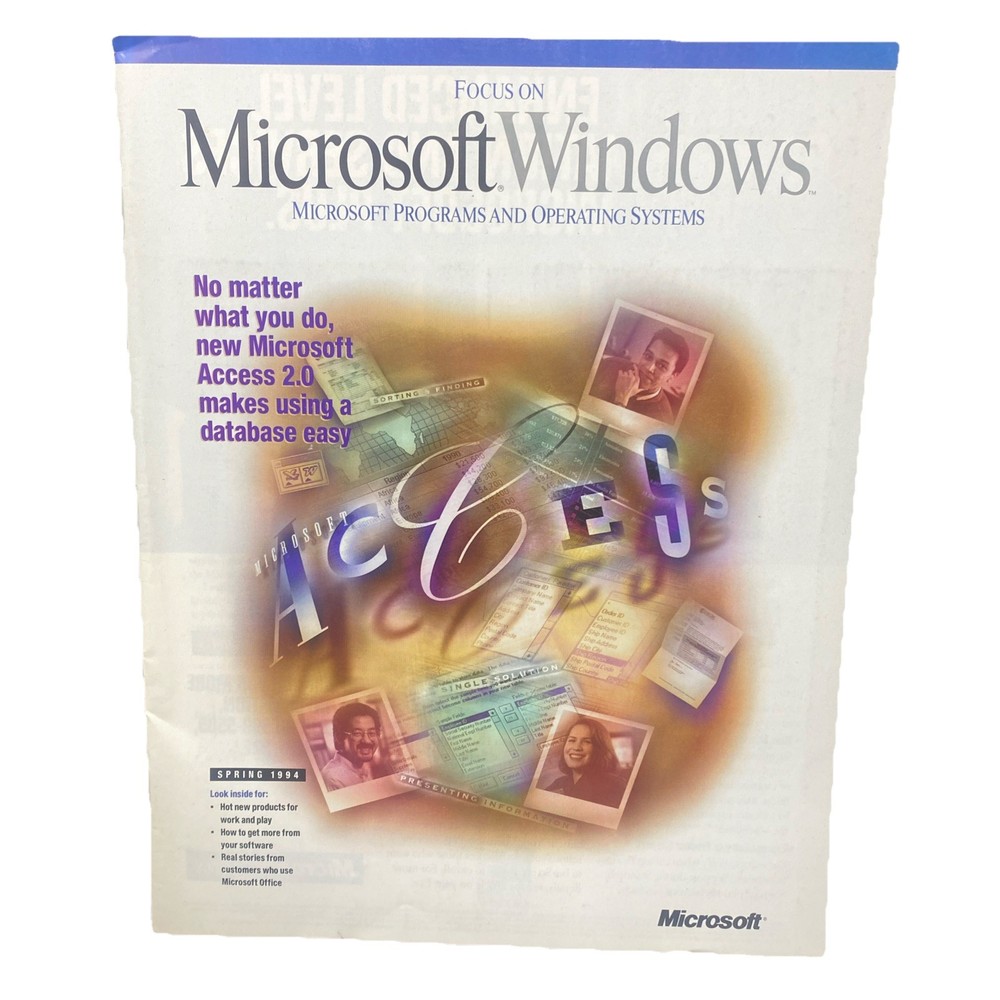 Spring 1994 Magazine Focus on Microsoft Windows Programs Operating Systems