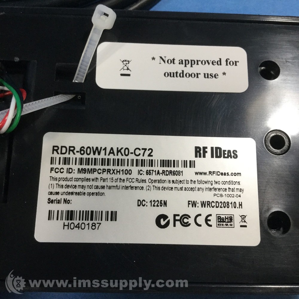 RF IDeas RDR-60W1AK0-C72 HID Prox Reader FNIP