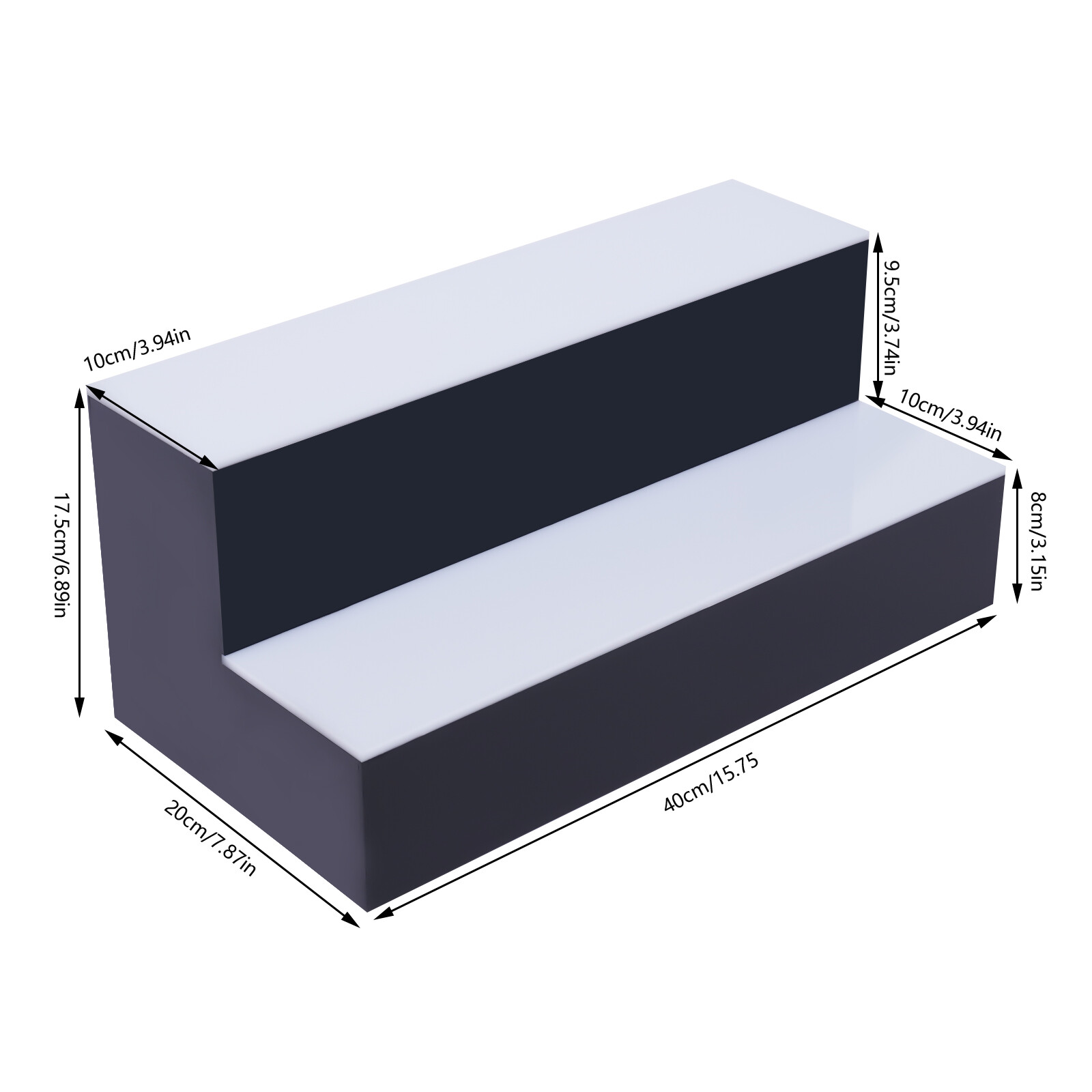 2 Tier LED Lighted Liquor Bottle Display Shelf - Glowing Bar Stand