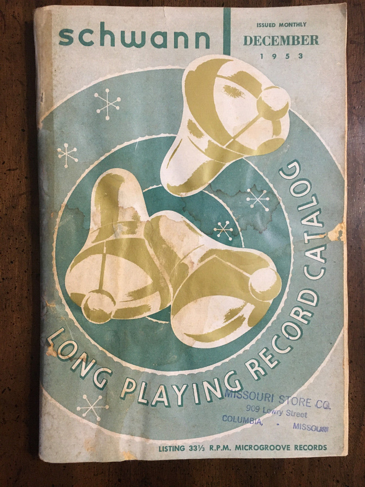 Schwann Long Playing Record Catalog. December, 1953 issue