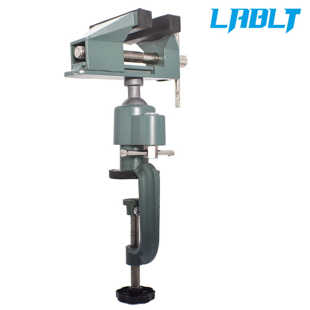 LABLT 3" Universal Table Vise Aluminum Swivel 360° Rotating for Holding Parts