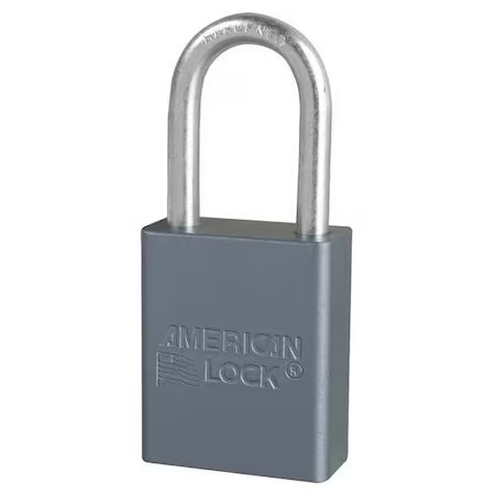 American Lock A31 Padlock, Keyed Different, Long Shackle, Rectangular Aluminum