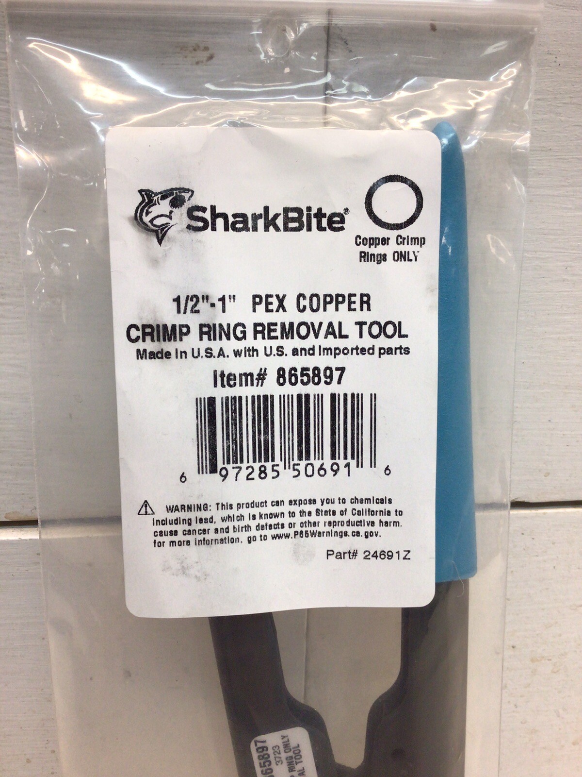 Sharkbite 1/2-in to 1-in Pex Copper Crimp Ring Removal Tool 865897 NEW