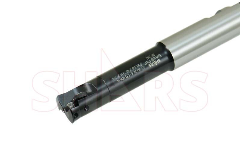 1" High Feed Indexable End Mill 2FL 4 Cutting Edge SDMT Insert P]