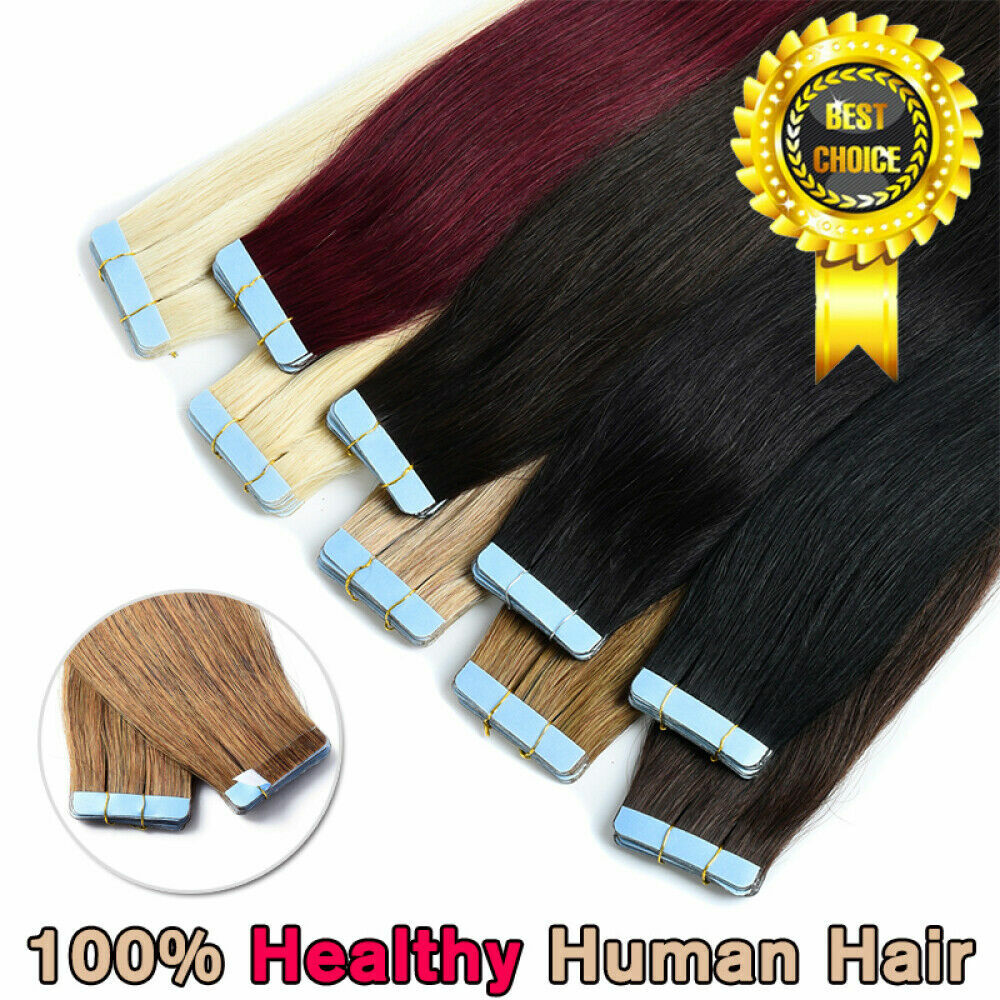 Tape in Hair Extensions 100% Remy Real Human Hair Seamless Skin Wefts Balayage