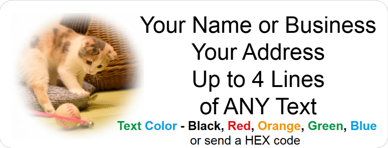 60 Personalized Address Labels with Your Pet Photo Custom Stickers Tag Free Ship