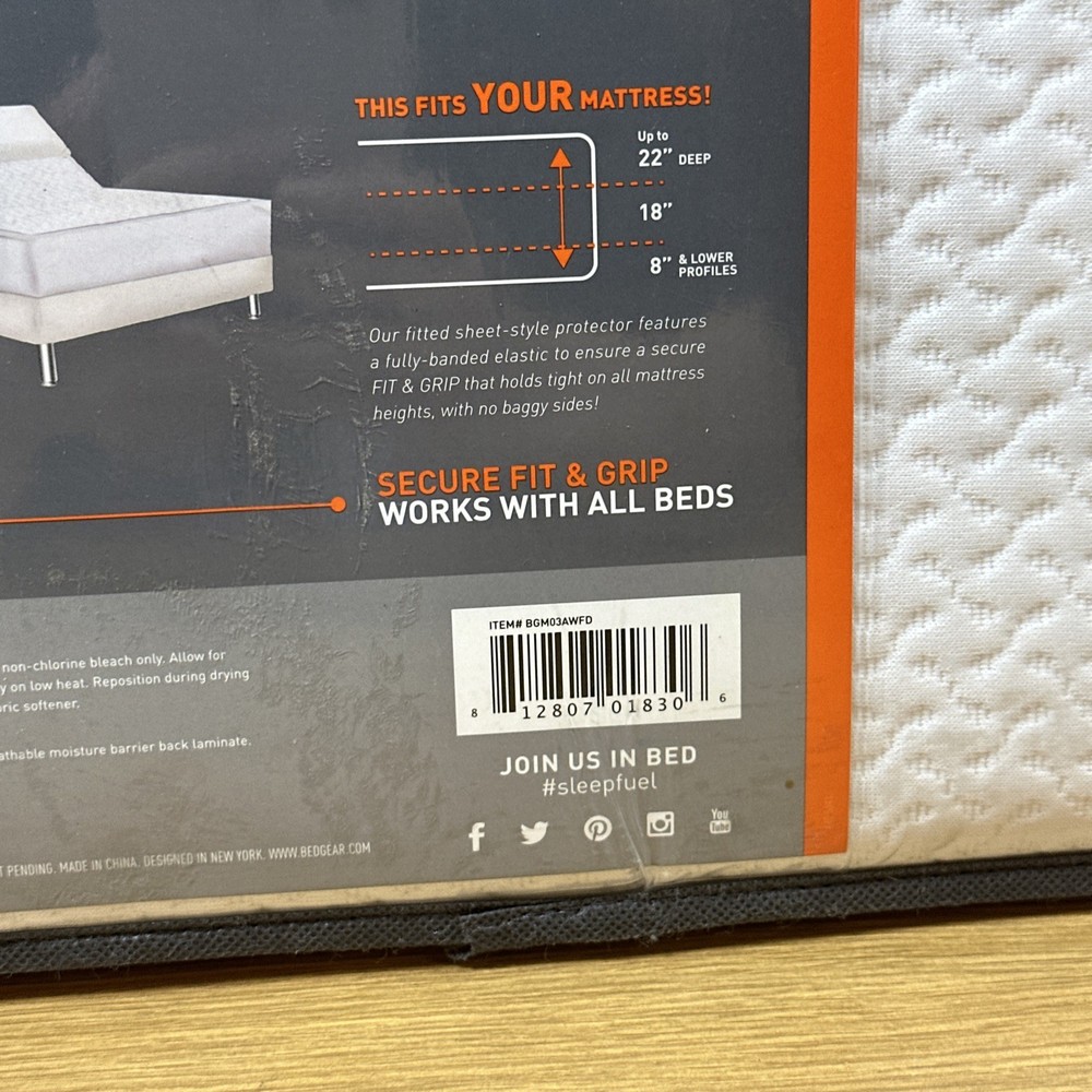 NEW Bedgear Dri-Tec 5.0 Performance Mattress Protector Split Cal King