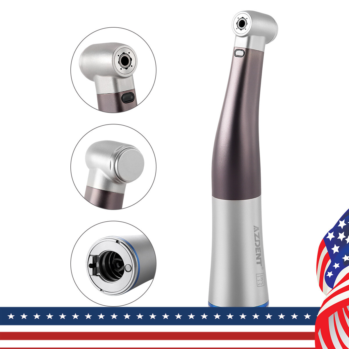 Pieza De Mano Dental Baja Velocidad 1:1 Led odontología Contra Angulo Tipo