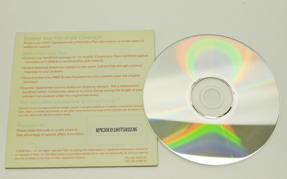 Palm Z22 Software Disk NEW