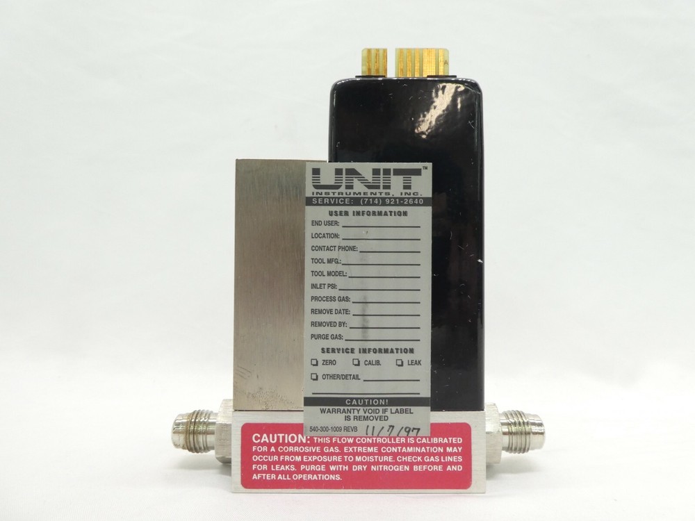 UNIT Instruments UFC-1200A Mass Flow Controller MFC 100 SCCM Cl2 Working Surplus