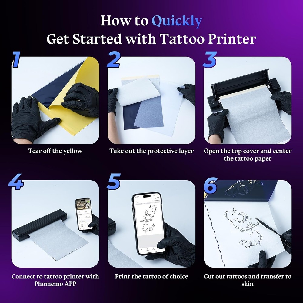 Phomemo Tattoo Stencil Printer Temporary Tattoo Printer for Beginners Practice