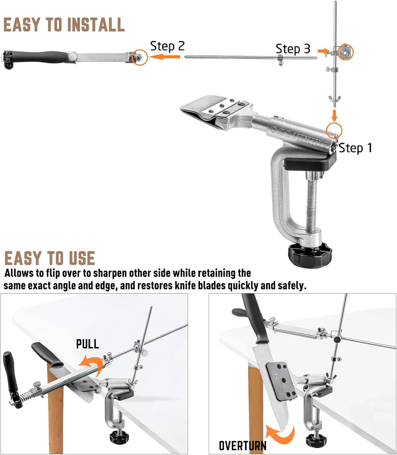 Upgraded RUIXIN PRO RX-008 Professional Knife Sharpener with 10 Whetstones