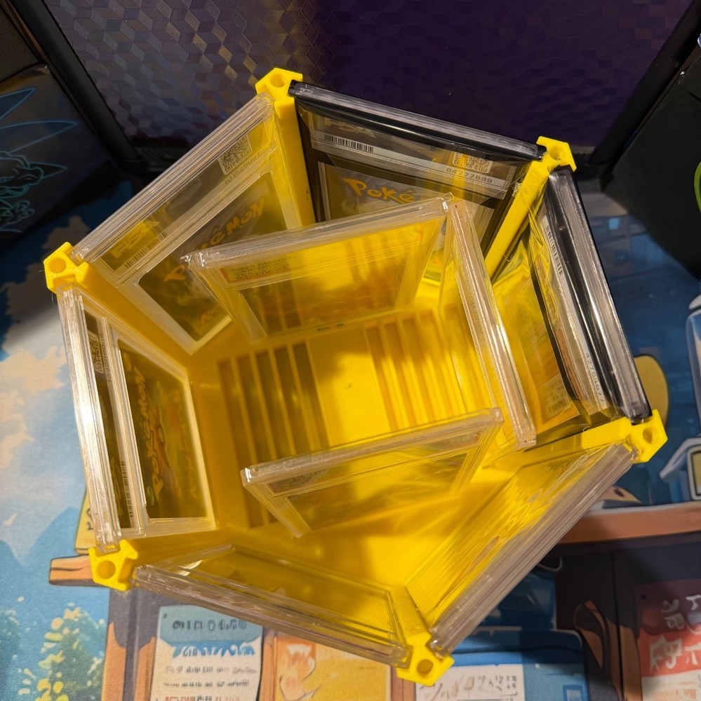 Rotating STACKABLE Card Display - PSA rotating hexagon