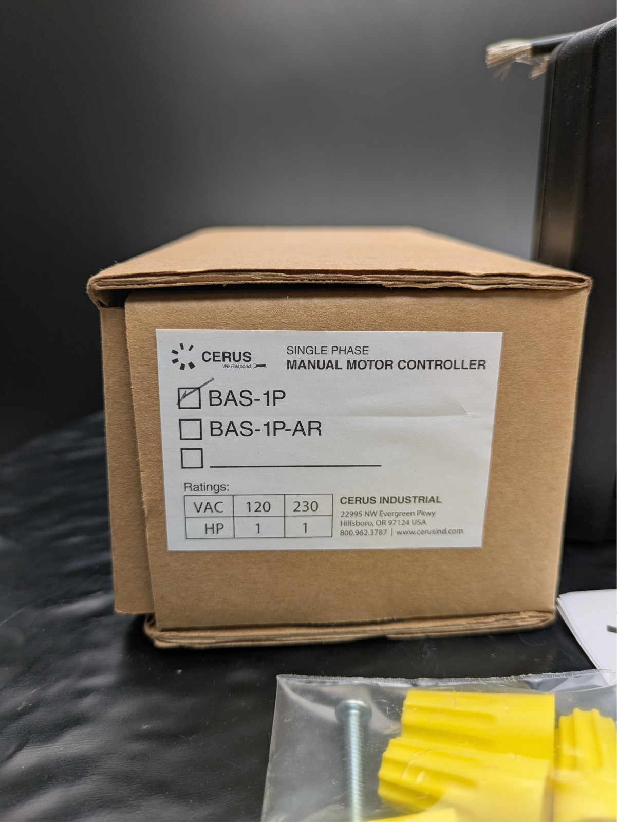 BAS-1P SINGLE PHASE BUILDING AUTOMATION MOTOR STARTER CERUS NEW IN BOX