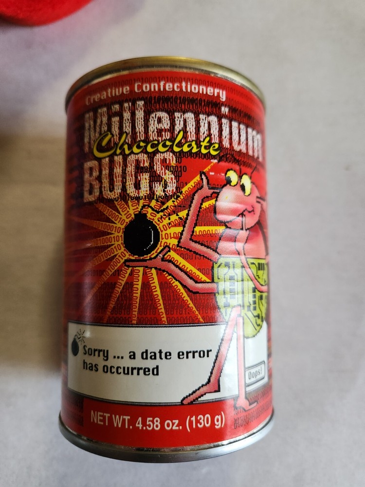 Y2K Millennium Chocolate Bugs in Sealed Can 2000