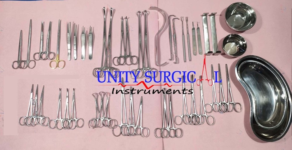 47Pcs General Surgery Basic Laparotomy Surgical Instruments Set