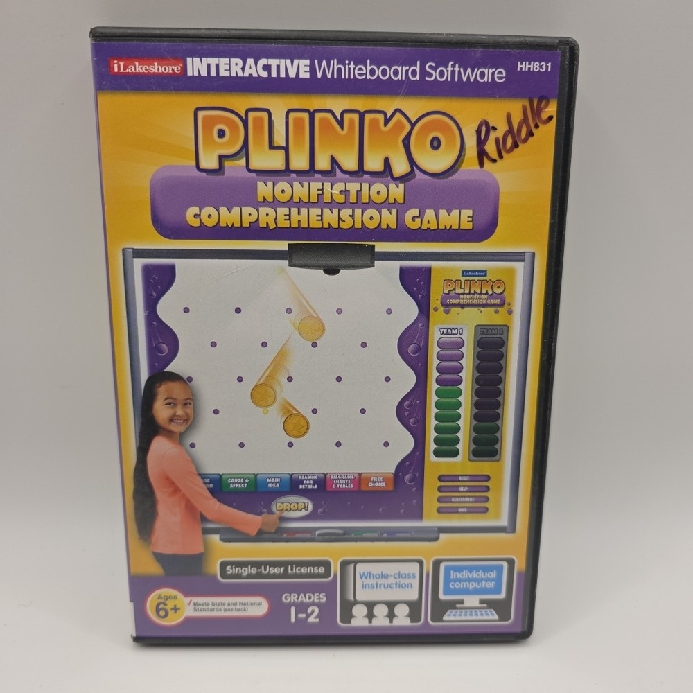 Nonfiction Comprehension Plinko Interactive Whiteboard (CD-Rom) Lakeshore 1-2