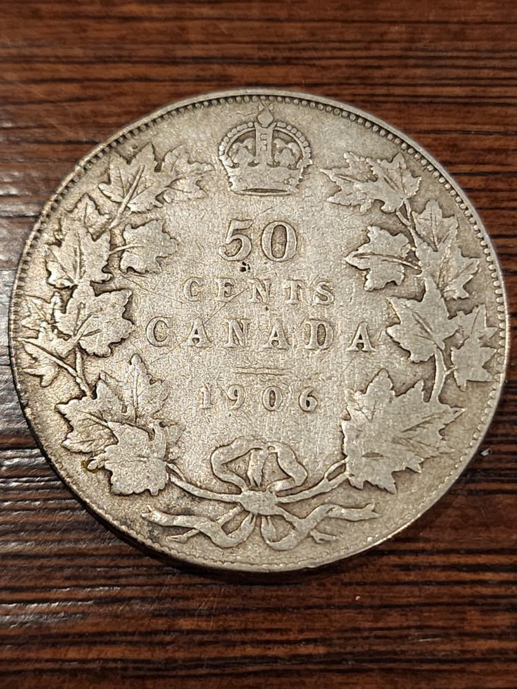1906 Canada 50 Cents Silver Coin