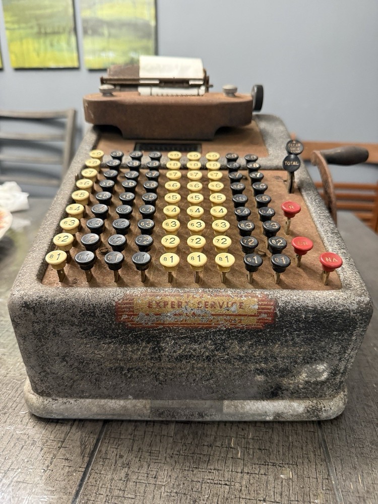 Mechanical calculator 1930Vintage Burroughs Class 5 Adding Machine    