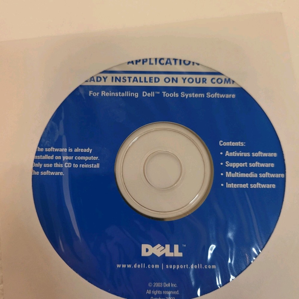 DELL APPLICATION For Reinstalling Dell Tools System Software