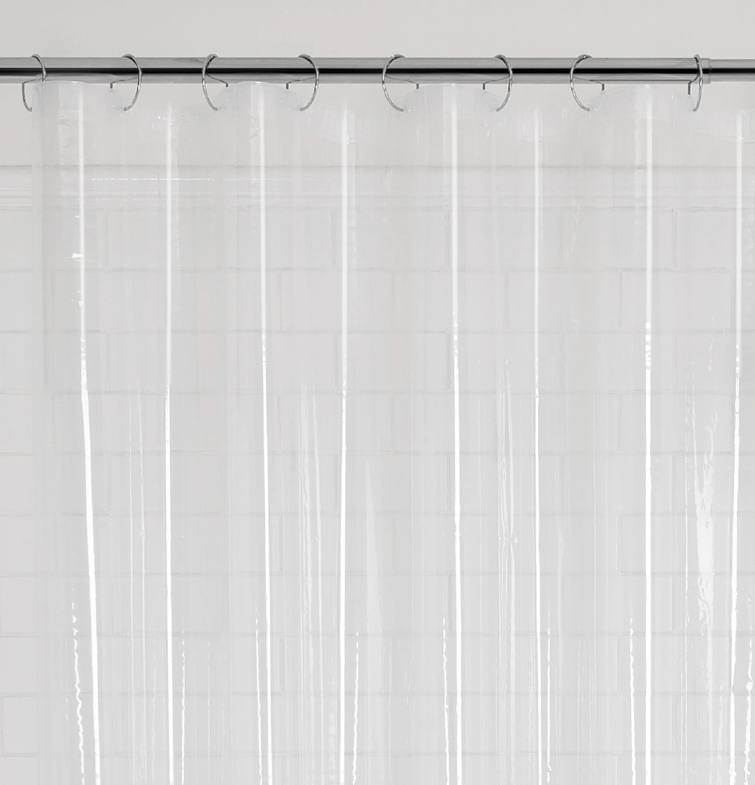 Clear Shower Curtain Liner Anti-Bacterial PEVA 70x71 Water Repellent Mainstays