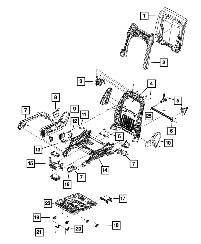 Genuine Mopar Seat Bracket 68100737AA