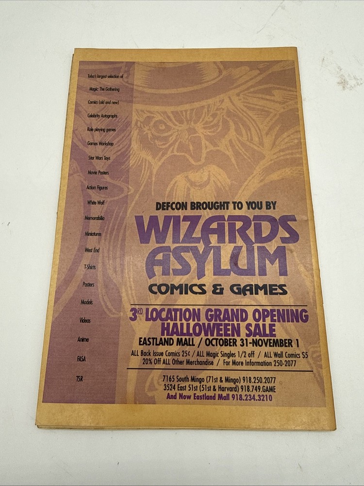 Defcon DC4 Program Guide Vintage defcon Sci-fi Gaming Convention Program 1997