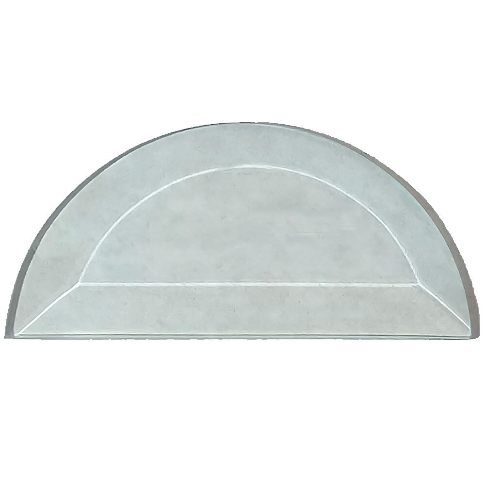 2"x1" Clear Half Circle Glass Bevel 10Pack