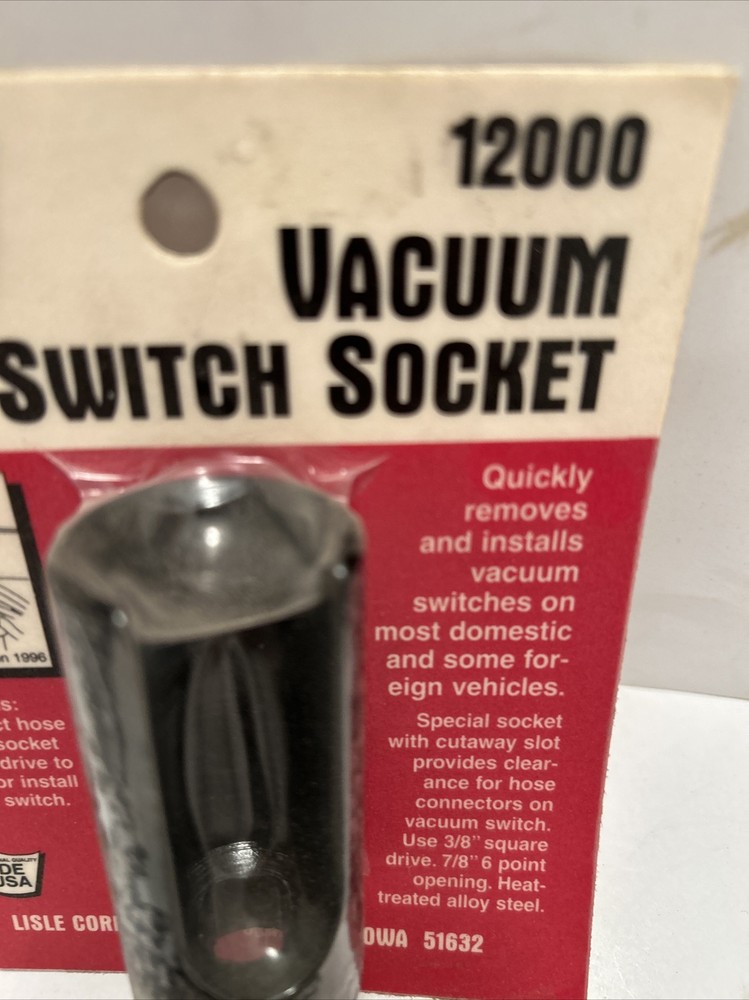 Lisle Tools 12000 Vacuum Switch Socket. New, Free Shipping