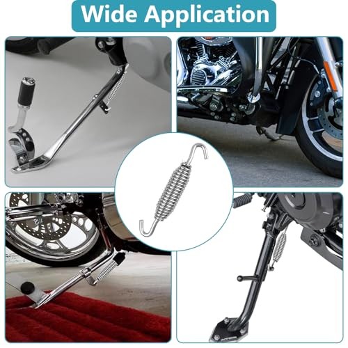 2 Pack Kickstand Spring, OEM 49725-07 Replacement, Motorcycle 2PCS-Silver