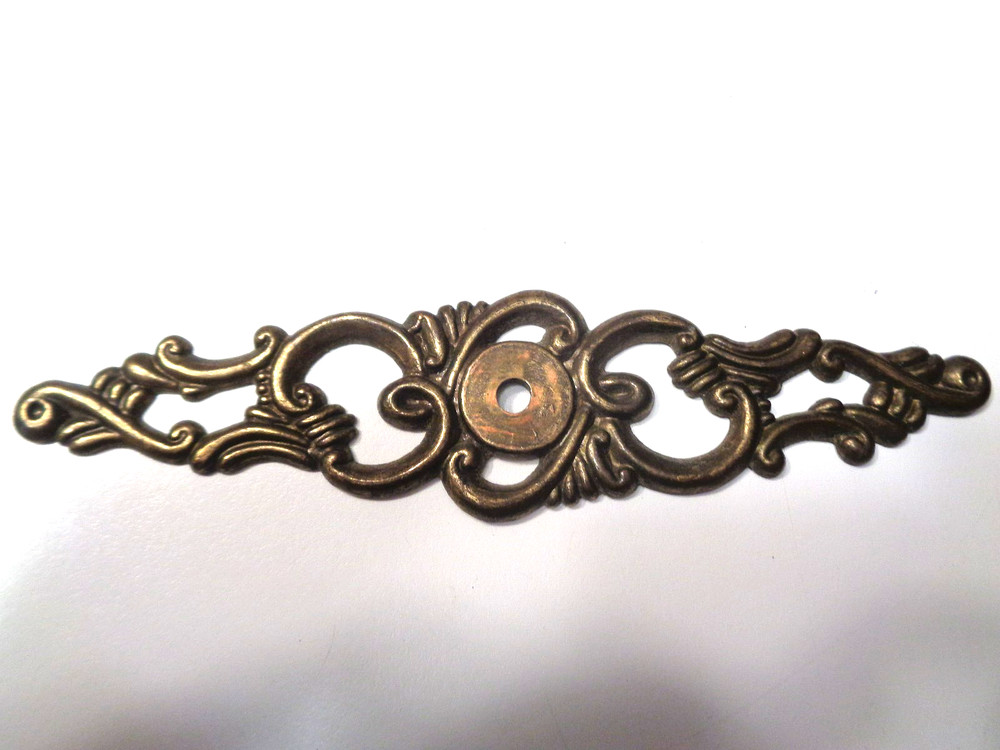 VINTAGE ORNATE BRASS CABINET/DRAWER PULL BACKPLATES
