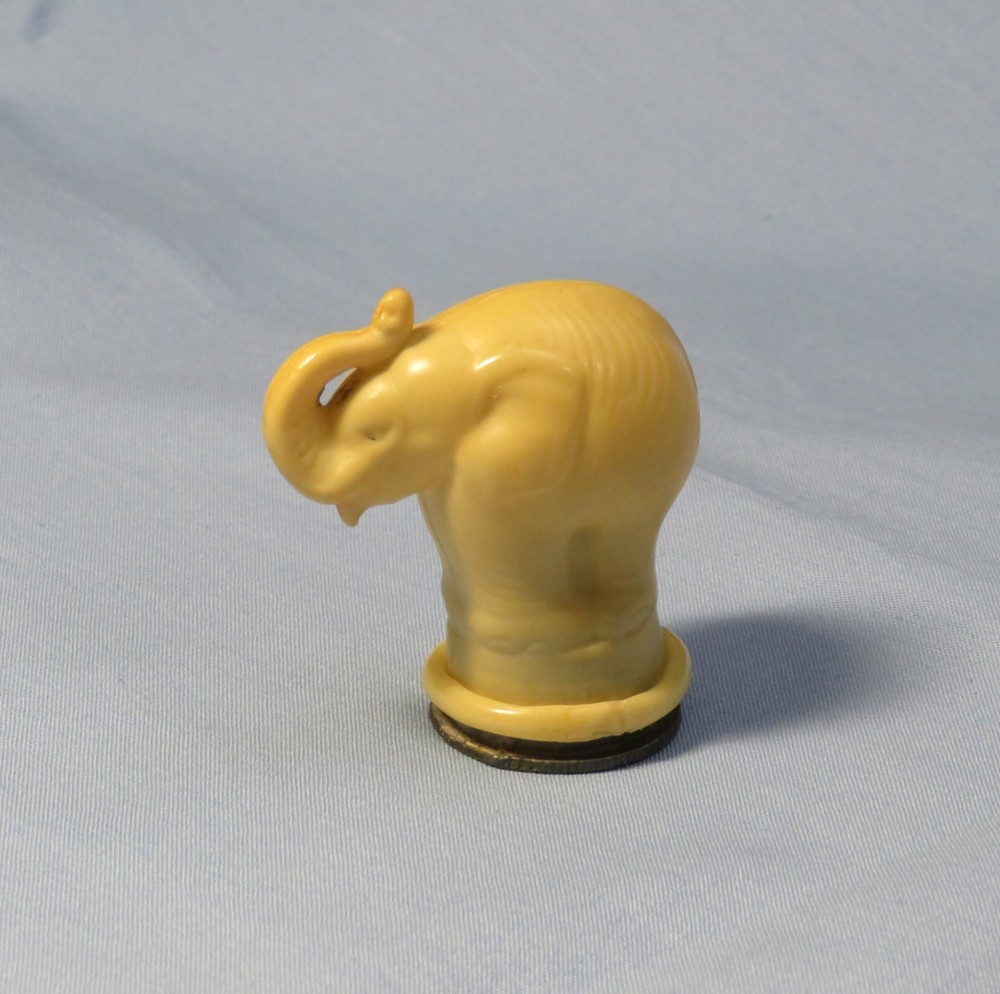 Celluloid Elephant with Metal Pencil Sharpener Insert