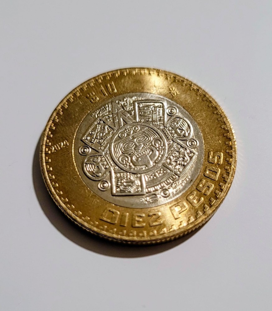 Mexico 10 Pesos Bi-Metallic Coin