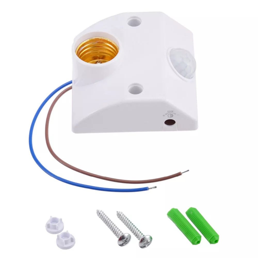 AC110-240V Auto Human Motion Sensor Detector Bulb Light Lamp Base Holder