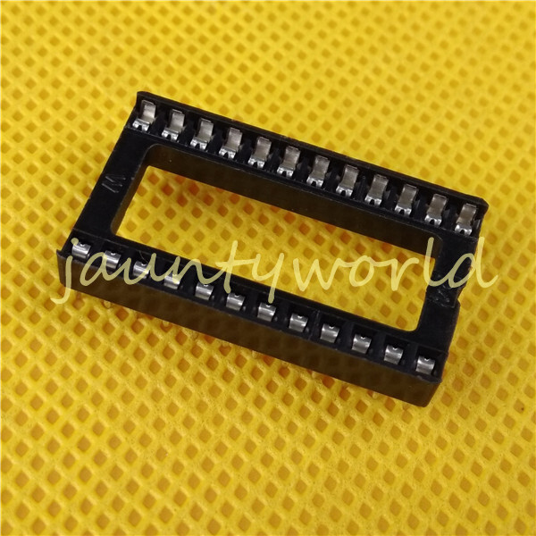 5PC 24pin Pitch 2.54mm DIP IC Adaptor Solder Broad Type Socket