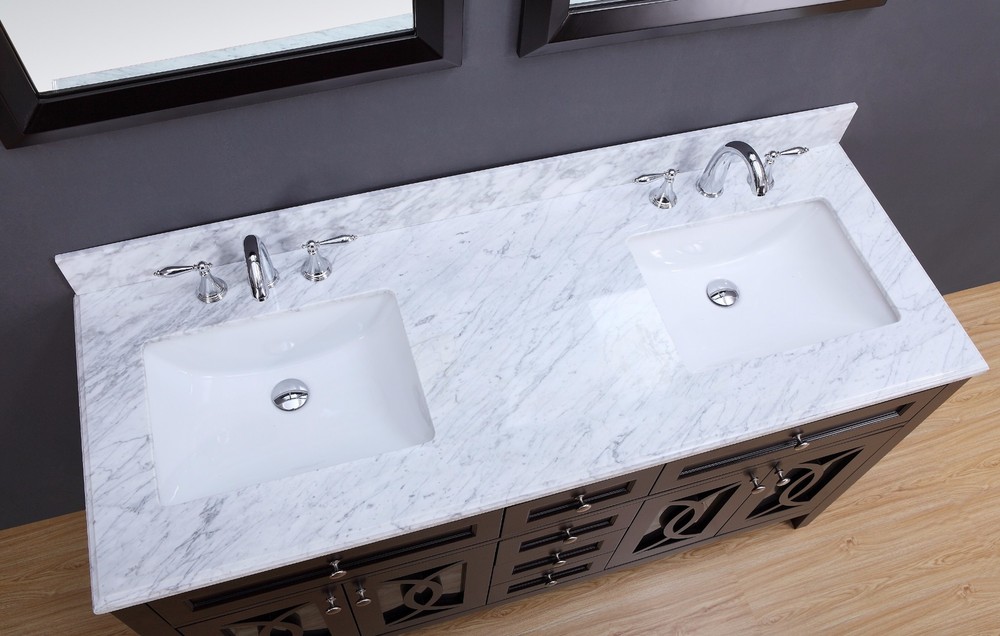 Bathroom Vanity - Transitional Bathroom Vanity Set - Double Sink - Rocca 60"