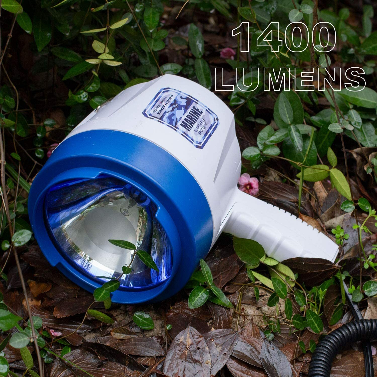 GOODSMANN Marine Spotlight Corded Handheld Corded Spot Lights for Boats 12 Volt