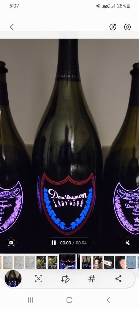 Empty Dom Perignon LADY GAGA