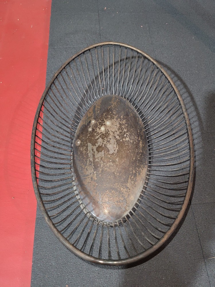 Antique Silver Display Bowl Oval