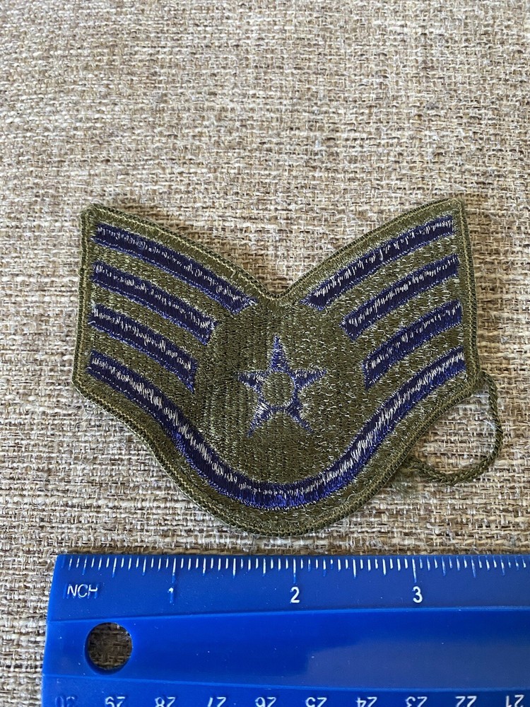 US Air Force Staff Sergeant Enlisted Rank Patch USAF INV9457
